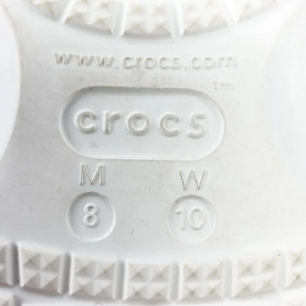 Crocs Baya Sandals White Men’s 8 Women’s 10 Two-Strap Slides